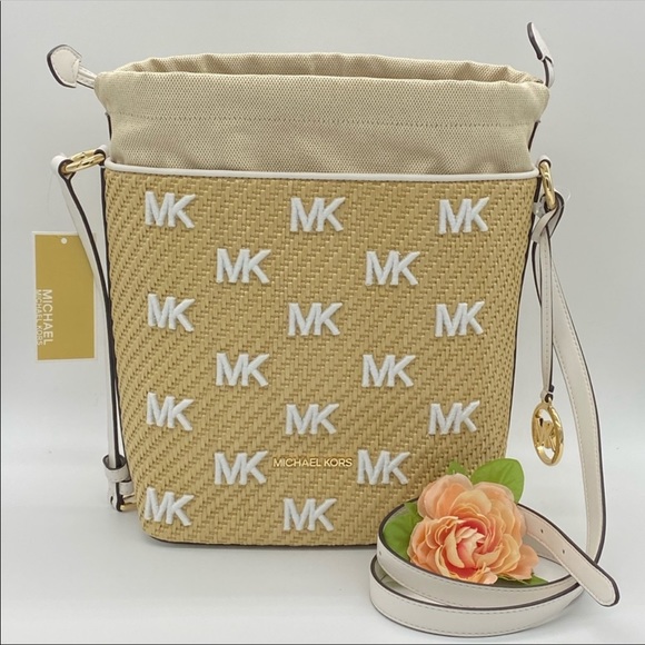 MICHAEL KORS STRAW PYTHON CAPSULE EDEN MD MESSENGR - Picture 3 of 16